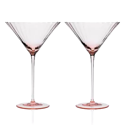 Caskata Quinn Modern Classic Clear Martini Glass - Set of 2