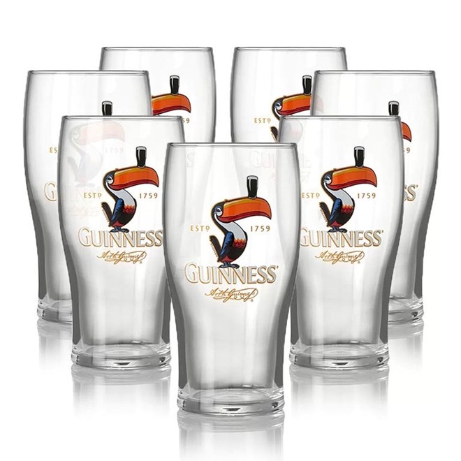 Guinness Toucan Pint Glasses (Set of 6)